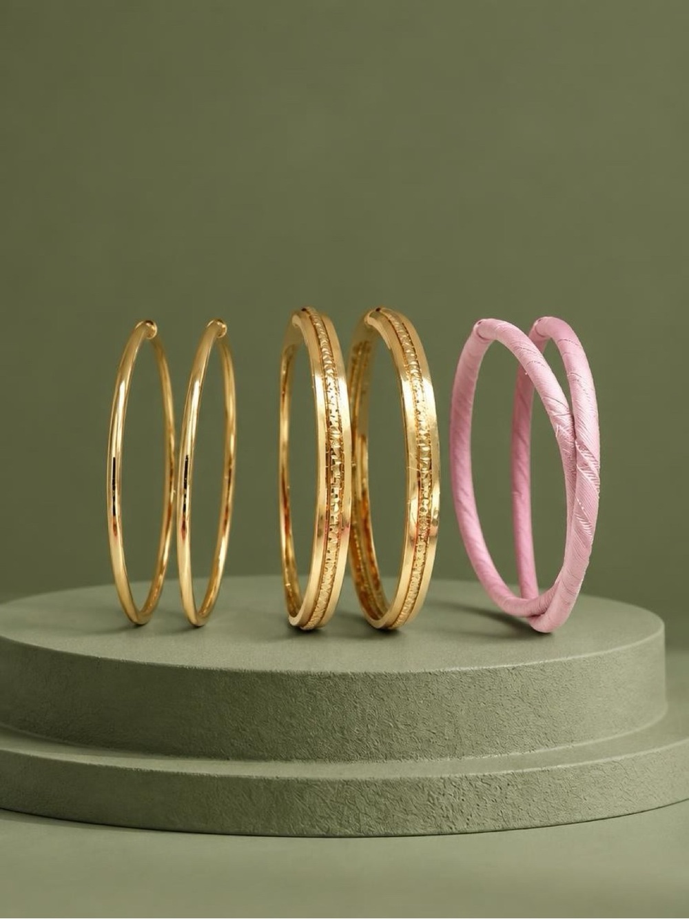 XOXO Women's Gold and Pink Mixed Earings.